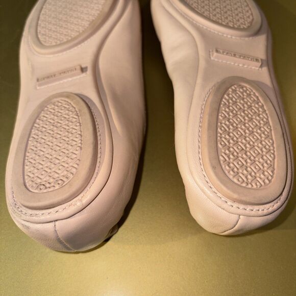 Tory Burch Minnie Travel Ballet Flats  Nude Pink/Tan Size 7.5M Great Condition. - Picture 7 of 12